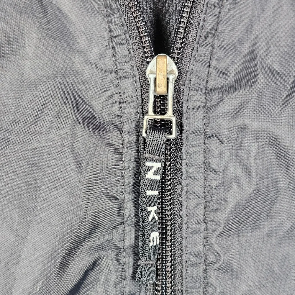 Vintage 99 Nike Full Zip‎ Windbreaker Jacket Black Mesh Lined Youth Large L